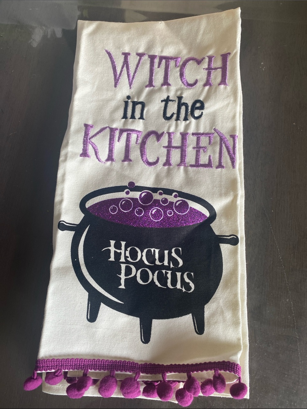NWOT🌈 Disney Witch in the Kitchen Hocus Pocus Tea Towel Halloween 🎃